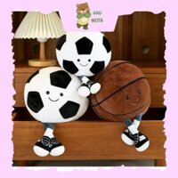 Gấu Bông Quả Bóng Đá Màu Đen Trắng Thú Nhồi Bông Quả Bi-a Trái Banh Cao Ccấp Dễ Thương Cho Bé Trai NUTA