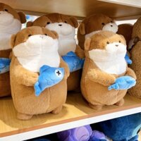 Gấu bông rái cá Mimi ôm cá, thú nhồi bông rái cá Mimi mềm mại, cao cấp MEEKO [ Miễn phí gói quà ]