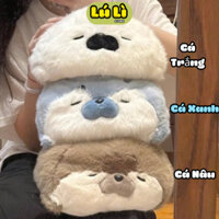 Gấu bông rái cá,hải cẩu size 40Cm êm mịn dễ thương cao cấp Lú Lì