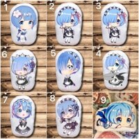 Gấu bông Rem 2 mặt ảnh /gối ôm anime Ramrem