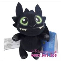 Gấu bông rồng bóng đêm răng sún 17cm tặng túi quà toothless bí kíp luyện rồng how to train dragon