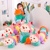 Gấu bông sâu 7 sắc cầu vồng vải miniso mềm mại, gối ôm hình sâu 7 màu dễ thương cho bé vô cùng xinh xắn