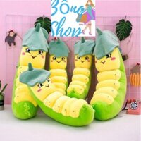 Gấu bông sâu đậu, gối ôm sâu đậu bông cao cấp TAZIN