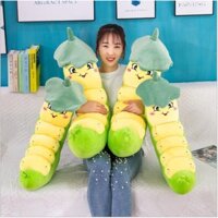 Gấu Bông Sâu Đậu - Thú Nhồi Bông Sâu Đậu Cao Cấp 100% là bông gòn 3D - Siêu mềm mịn