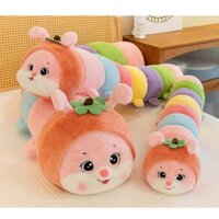 Gấu Bông Sâu Sắc Màu Tai Thỏ - Gối Ôm Sâu nhiều màu sắc mềm mịn siêu đáng yêu Gia dụng hoả tốc 68