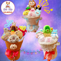 Gấu bông set hộp quà tặng hoa gấu bông