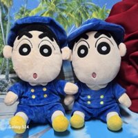 Gấu bông shin ngồi mắt thêu