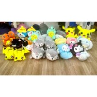 Gấu bông siêu dễ thương Pikachu, Totoro, Doraemon, Chó shiba, Hitokage Pokemon rồng lửa Siêu Mền