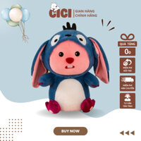 Gấu Bông Stick Hải Ly Xanh Dương Tai Dài - Gấu Stitch Loopy Hải Ly CiCi, Thú Nhồi Bông Cao Cấp