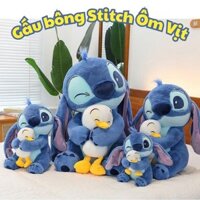 Gấu Bông Stitch Ôm Vịt Dễ Thương  rẻ nhất Gấu Bông Stitch xanh đủ size to nhỏ