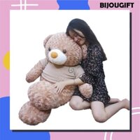 Gấu bông Teddy 1m5 áo nâu cafe siêu to khổng lồ