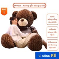 Gấu bông Teddy 1m8 to ❤️𝑯𝒂̀𝒏𝒈 𝑪𝒂𝒐 𝑪𝒂̂́𝒑❤️, gối ôm hình thú nhồi bông siêu to khổng lồ toysly