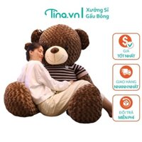 Gấu bông Teddy 1m8 to ❤️𝑯𝒂̀𝒏𝒈 𝑪𝒂𝒐 𝑪𝒂̂́𝒑❤️, gối ôm hình thú nhồi bông siêu to khổng lồ Tina.vn