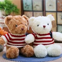 GẤU BÔNG TEDDY ÁO LEN CỜ MỸ (38cm -48cm)