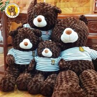 Gấu Bông Teddy Cao Cấp Lông Xoắn Khổ Vải 80cm - 1m5