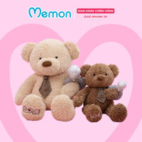 Gấu bông teddy đeo nhẫn Memon thú nhồi bông teddy đeo nhẫn mềm mịn cao cấp