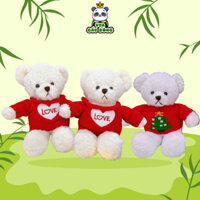 Gấu Bông Teddy Head Tales Trắng Noel Giáng Sinh, Gấu Bông Teddy Áo Chữ Love 40cm - Vua Gấu Bông