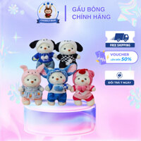 Gấu bông Teddy Lena mặc quần áo đội mũ thỏ siêu dễ thương - Phát Nhạc, Đồ Chơi, Toy