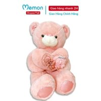 Gấu Bông Teddy Ôm Tim Hoa Cao Cấp Mémọn