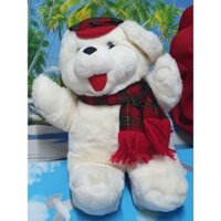 Gấu bông tedy đeo khăn nón Noel
