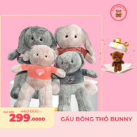 Gấu Bông Thỏ Bunny Thỏ Tai Dài Lông Thỏ Mềm Quà Tặng Cao Cấp màu xám, hồng size to giá rẻ