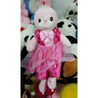 Gấu bông thỏ hồng mặc đầm