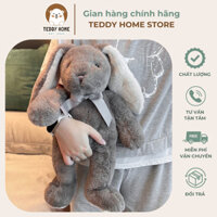 Gấu Bông Thỏ Jelly Cat cột nơ Teddy Home, Đồ Chơi Thỏ Teddy Dễ Thương, Chất Liệu Cao Cấp, Rất Mềm