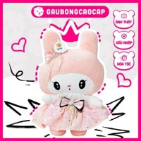 Gấu Bông Thỏ Melody hồng mặc đầm, Gấu Bông Melody lông nhung cao cấp siêu mịn