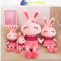 Gấu bông thỏ quý tộc váy hồng có 2 size 90cm,120cm _ Nice House