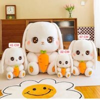 Gấu Bông Thỏ Tai Dài Ôm Cà Rốt - Thỏ Bông Cao Cấp Gấu Bông BB