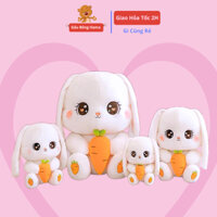 Gấu Bông Thỏ Tai Dài Ôm Cà Rốt - Thỏ Bông Cao Cấp Gấu Bông Hama