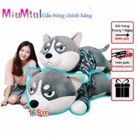 Gấu Bông Thú nhồi Bông Chó Mèo Husky Mặt Ngáo siêu to khổng lồ dễ thương_Gấu MiuMiu_TB01