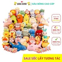 Gấu bông Thú Nhồi Bông Vui Nhộn 50cm Siêu Cute, Vỏ Nhung Mềm Mịn Co Dãn 4 Chiều Siêu Mềm Mịn