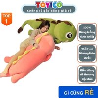 Gấu bông to khổng lồ thú nhồi bông khủng long đuôi tim gối ôm hình thú giá tại xưởng 65cm -1m8 TOYICO