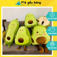 Gấu bông trái bơ tròn đáng yêu gối ôm quả bơ cho bé ôm ngủ thú nhồi bông kích thước 35cm 50cm