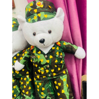 gấu bông xanh lá R 2 màu nguyên bản không có hình trái tim