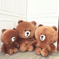 Gấu Brown nâu trơn 60cm hàng nhập lông mịn