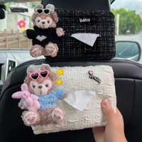 Gấu Dễ Thương Hộp Đựng Khăn Giấy Xe Phía Sau Ghế Sau Túi Giấy Treo Khăn Giấy Ô Tô Trang Trí