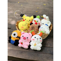 Gấu len handmade đáng yêu làm móc khóa - trưng bày su