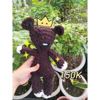 Gấu len Mr.Bean handmade phù hợp tặng quà sinh nhật.