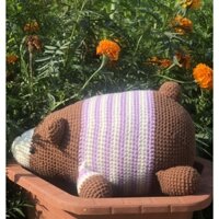 GẤU LƯỜI- handmade- gấu- Thủ công- Móc