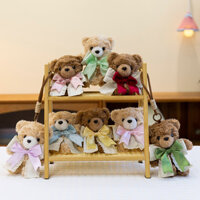 Gấu Nhỏ Bella Mặt Dây Chuyền Sang Trọng Đồ Chơi Búp Bê Bông Gấu Búp Bê Búp Bê Học Ba Lô Mặt Dây Chuyền Quà Tặng Móc Khóa