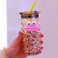 Gấu Nhỏ Kính Công Nhân Văn Phòng Cốc Nước Thủy Tinh Ống Hút Cốc Dễ Thương Văn Phòng Tại Nhà ins Nước ép Sữa20250310