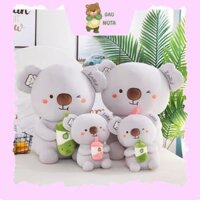 Gấu Nhồi Bông Gấu Koala Bú Bình Sữa - Gấu Bông Gấu Koala Ôm Bình Cao Cấp NUTA