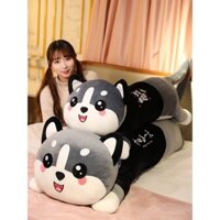Gấu Ôm Mèo Husky, Thú Nhồi Bông Mèo Xám Cute, Size 50 - 1m5- XƯỞNG GẤU BÔNG KOBI