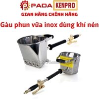 Gàu Phun Vữa Trát Tường - Chất Liệu Inox Bền Đẹp - Sử dụng kết hợp máy nén khí