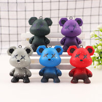 Gấu tắc kè hoa nhựa hoạt hình dễ thương, túi xe thời trang, móc khóa cặp đôi, búp bê bán buôn