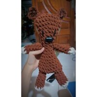 Gấu teddy bear Mr.Been . Gấu ôm bằng len nhung đũa /Cuacolen/