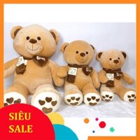 Gấu teddy dáng đứng quàng khăn khổ 1m2, 1m4