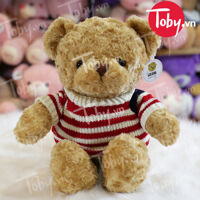 Gấu Teddy lông xoắn áo len Cờ Mỹ